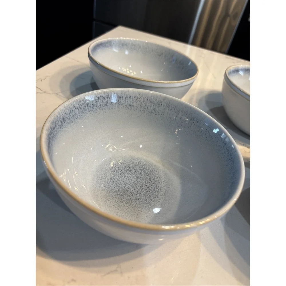 Corelle Coordinates Stoneware 4 Bowls Blue Speckle